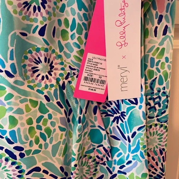 NWT!! Lilly Pulitzer popover Blue Ibiza - Picture 4 of 10
